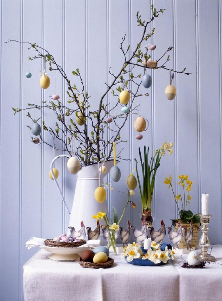 Artistic Egg Tree Easter Table Centerpieces