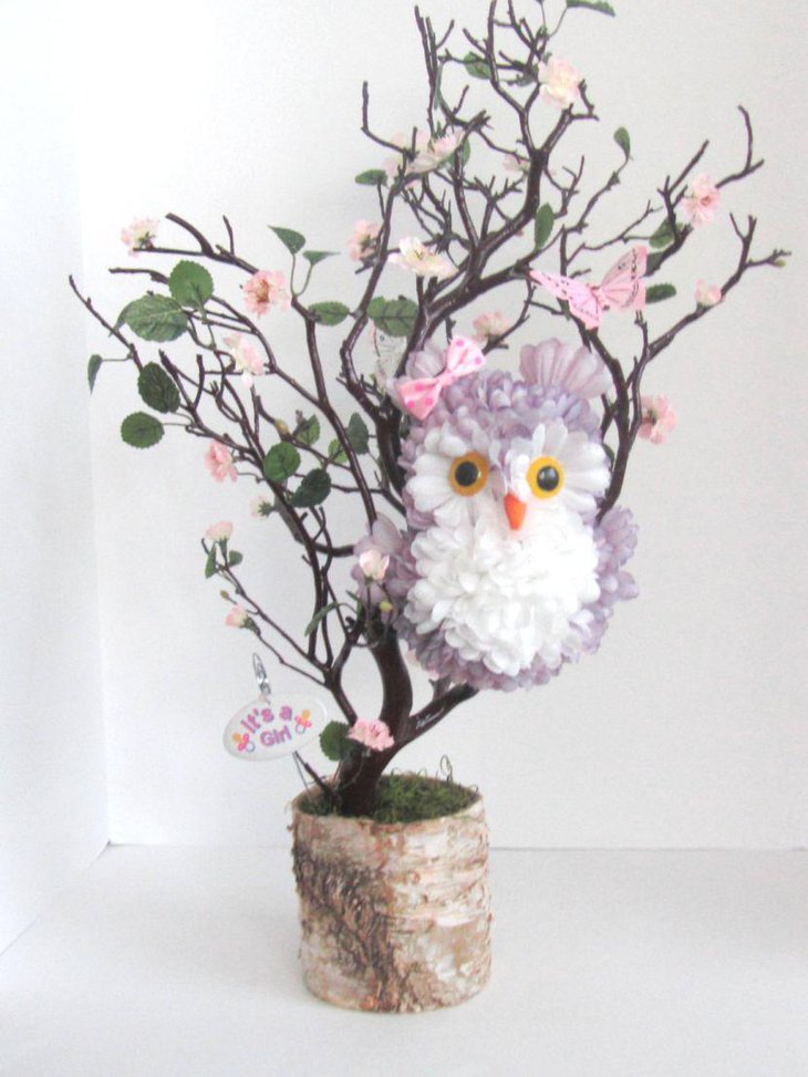 Awesome owl branch centerpiece