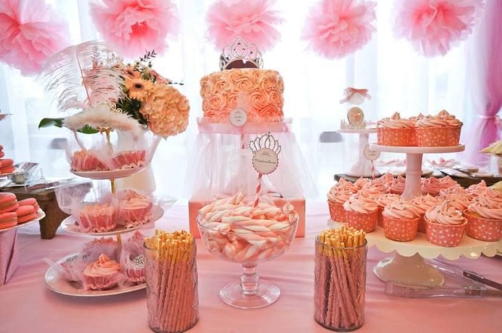Ballerina Themed Pink Dessert Table Decor