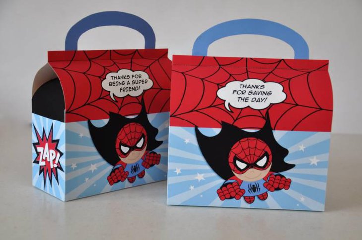Beautiful Spiderman Favor Boxes