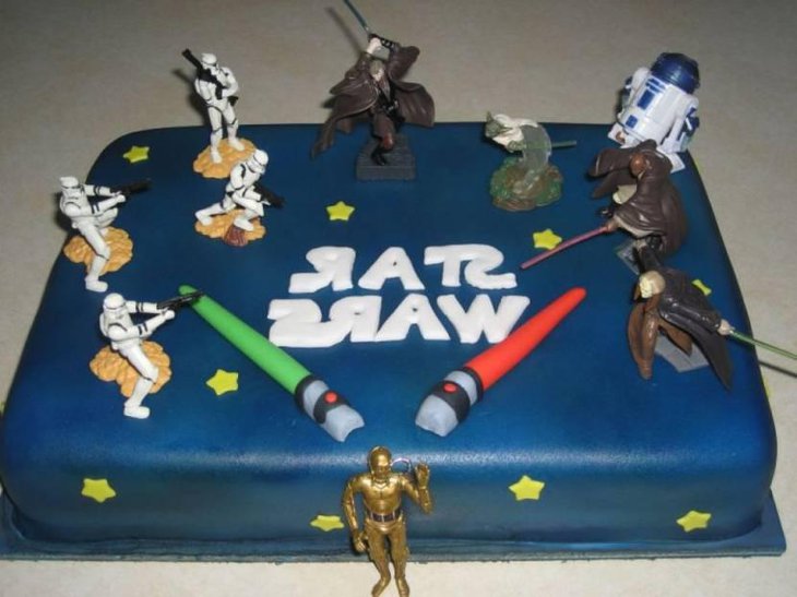 Birthday Cake With Star Wars Characters