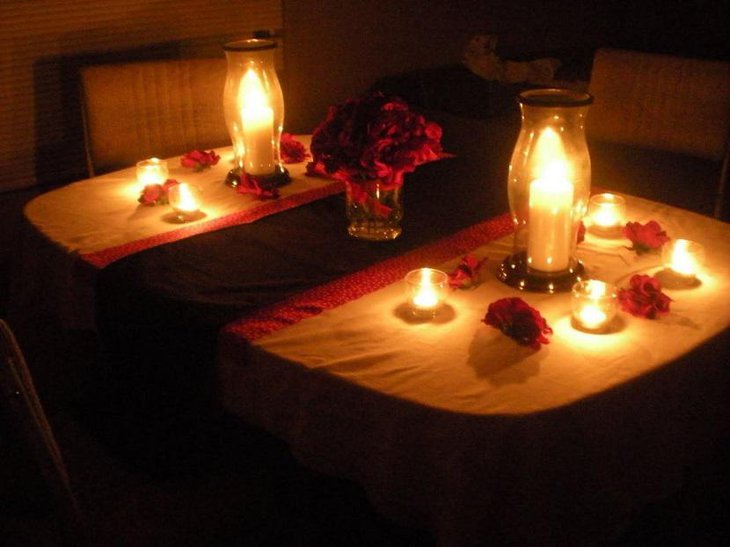 Candle lights for a perfect romantic table setting 1