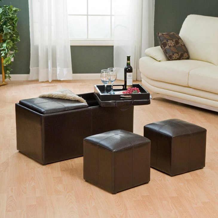 Classy Ottoman Coffee Table with Storage