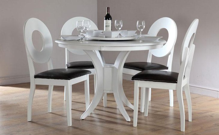 Classy White Round Dining Table Ideas