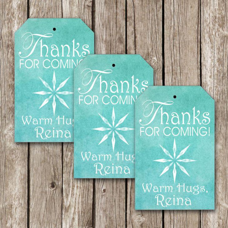 Cute Frozen party favor luggage tags