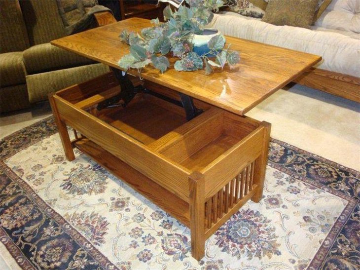DIY Amish Mission lift top coffee table
