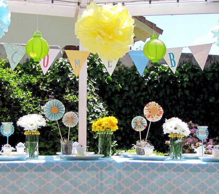 Garden Yellow and Green Spring Baby Shower for Boys