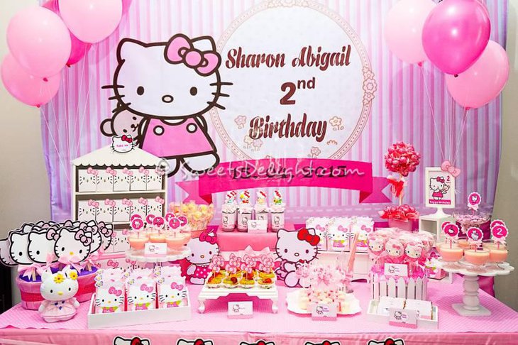 Hello Kitty Dessert Table for Birthday Party