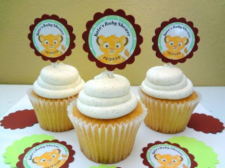 Lion King Safari Personalized Cupcake Toppers
