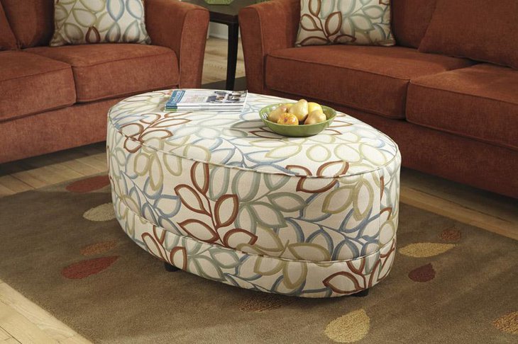 Lively Upholstered Coffee Table and Ottoman
