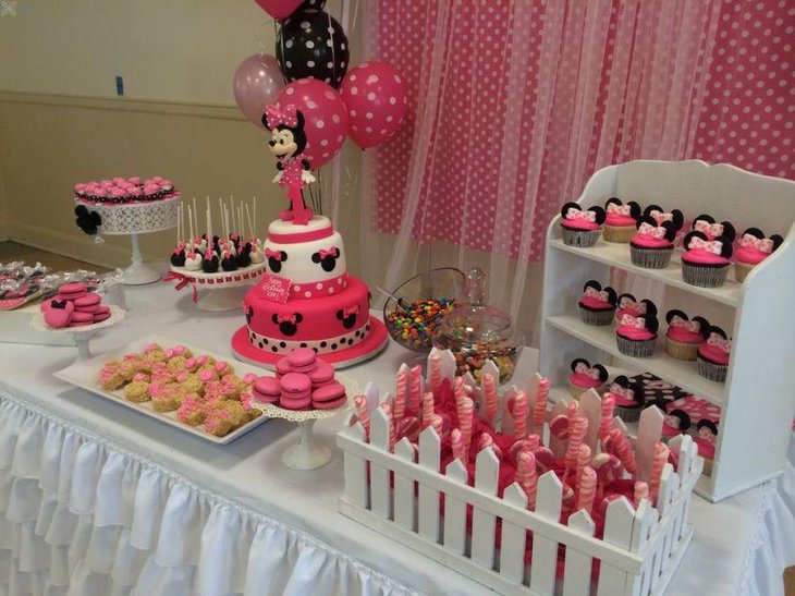 Lovely Minnie Mouse candy table decor