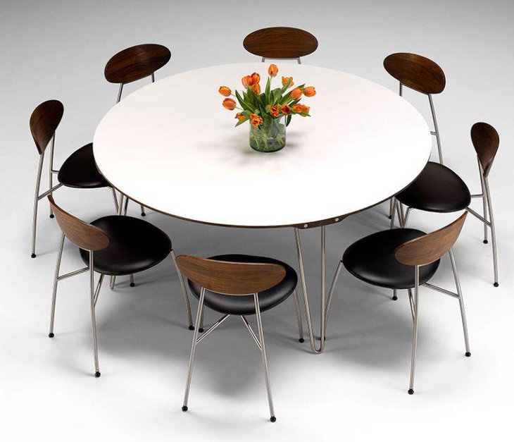 Modern Round extendable Dining Table