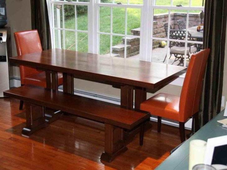 Modern Wooden rectangular Extendable Dining Table For Small Space