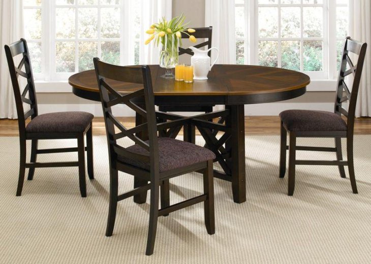 Oval Wooden Small Dining Table Set