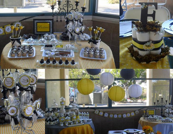 Perfect Bee Themed Baby Table Shower Decorations