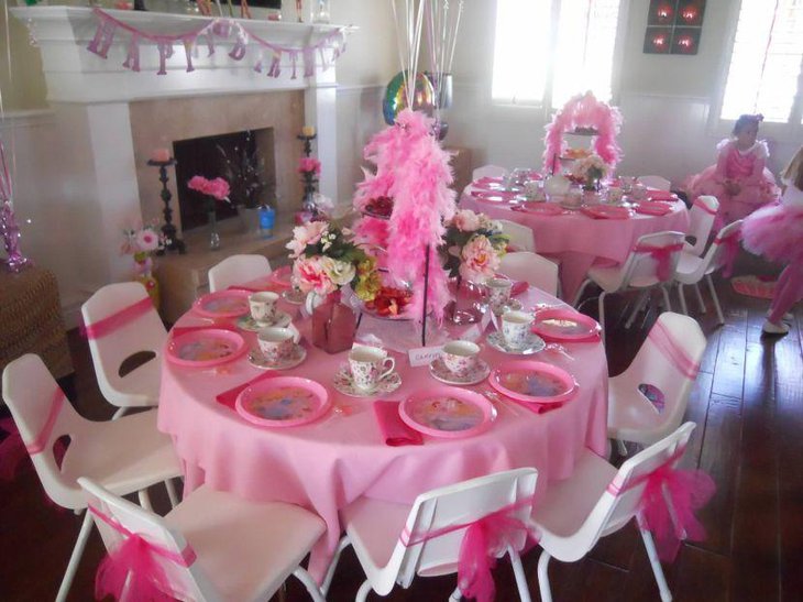 Princess themed kids tea party idea