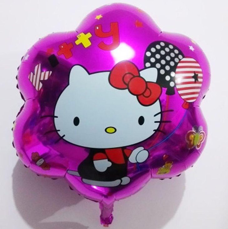 Purple Hello Kitty foil balloons for party decorations