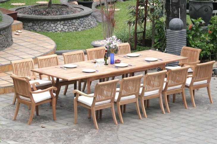 Smart Outdoor Expandable Dining Table Made Of Wood