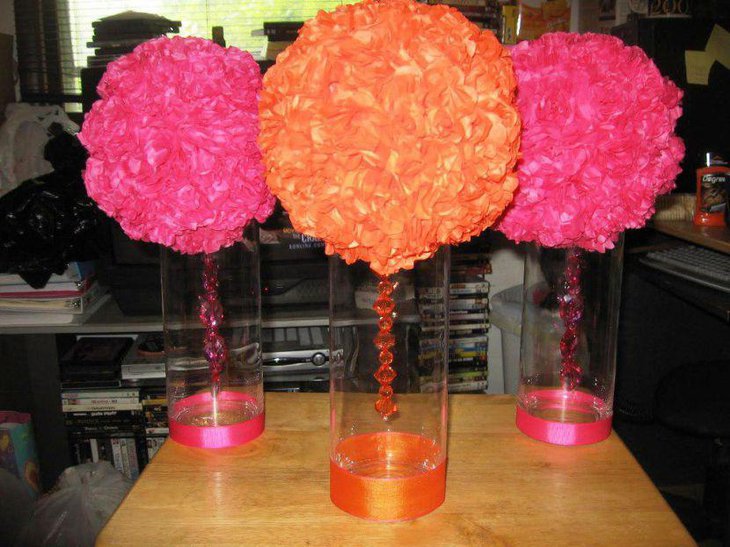 Stunning jar centerpieces for girls graduation party table