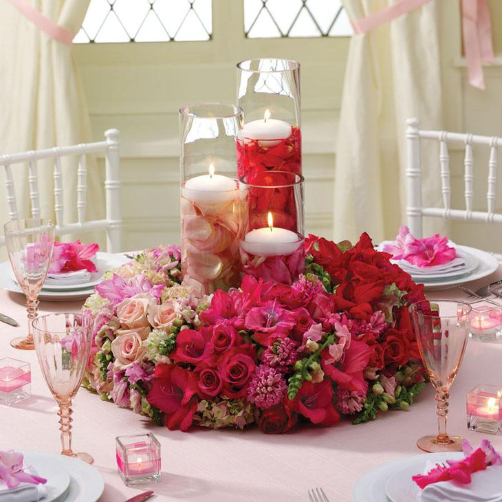 Summer Wedding Centerpieces with Flowers