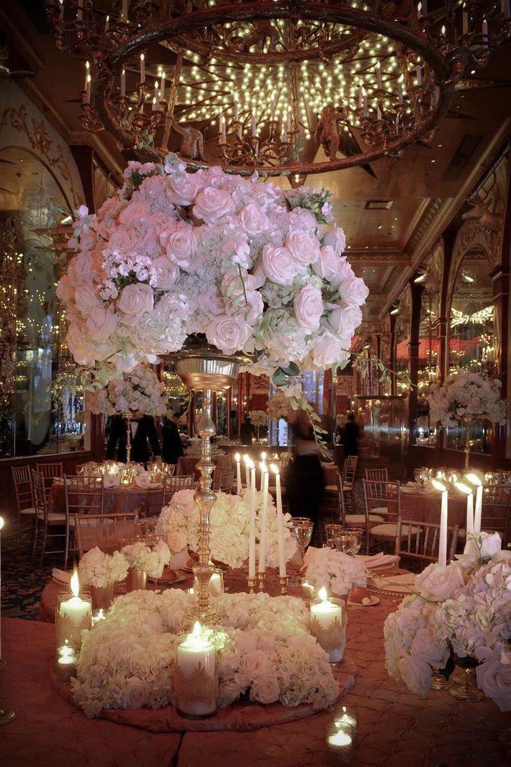Tall White Flower Centerpieces for Wedding
