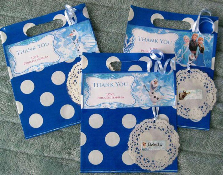 Thank You Frozen party favors for a birthday party