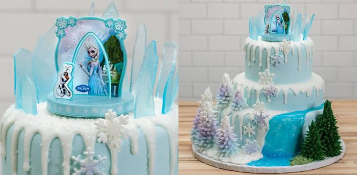 Three Tier Frozen Birthday Cake