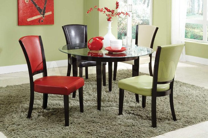 Trendy Glass Round Dining Table Set