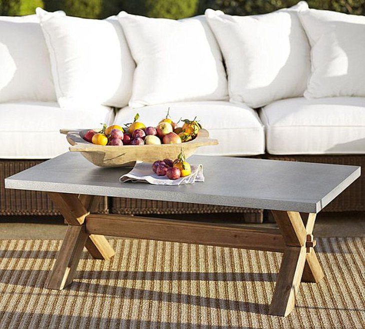 Unique wooden fruit bowl coffee table centerpiece idea