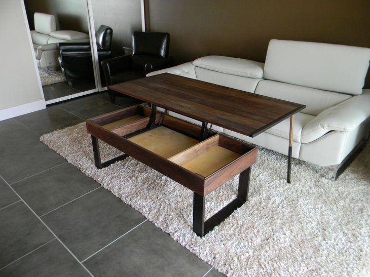 Wooden DIY lift top coffee table