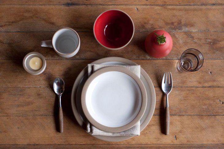 A rustic and simple breakfast table