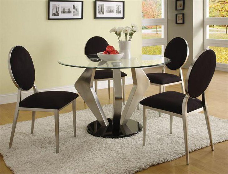Alexis modern round glass dining table