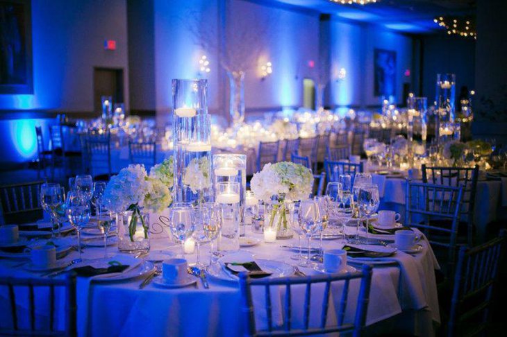 amazing blue Ice Crystal Centerpiece Ideas