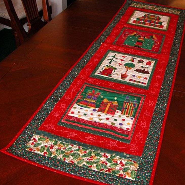 Amazing Christmas DIY quilted table runner