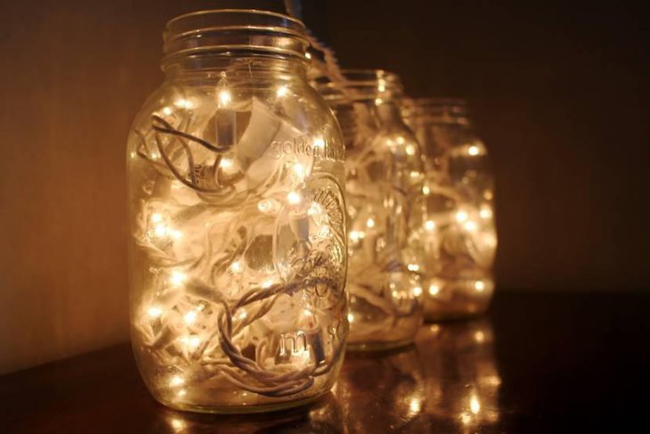 Amazing Light Decorations In Mason Jars