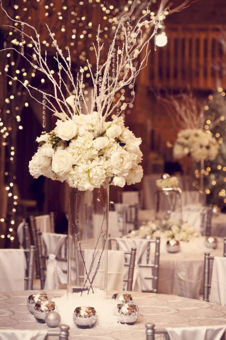 Appealing Winter Wedding Centerpieces