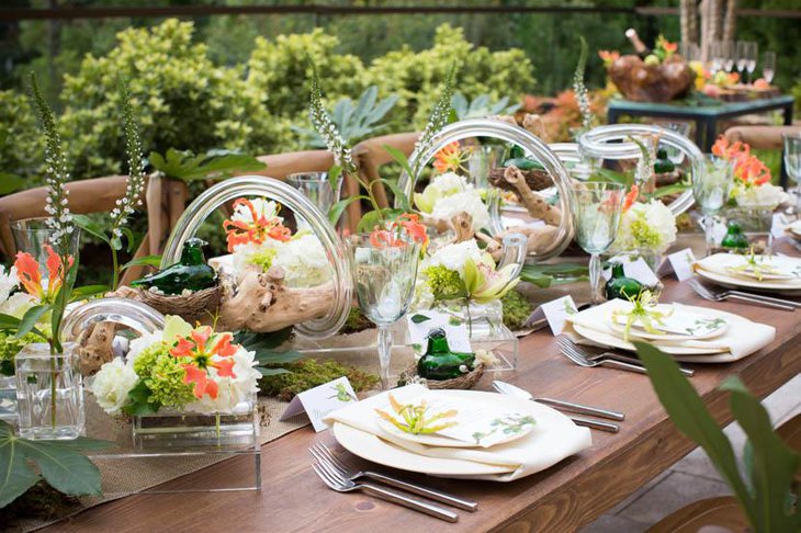 Attractive Bridal Shower Table Setup