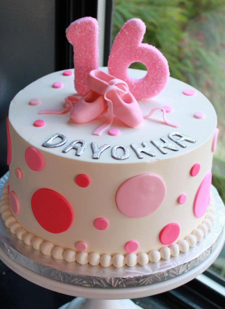 Ballerina sweet 16 birthday cake