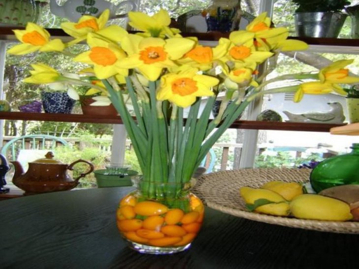 Beautiful Easter Flower Arrangement for Appealing Dining Table Centerpiece Ideas