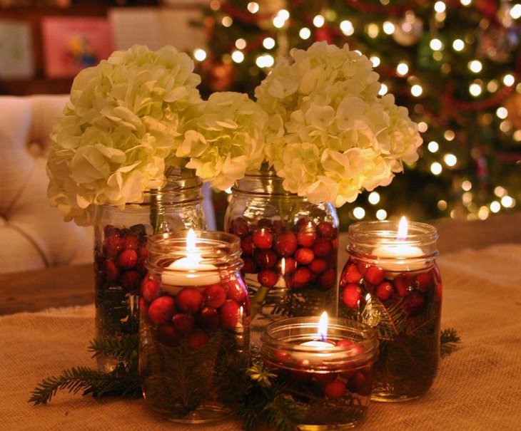 beautiful mason jar centerpiece