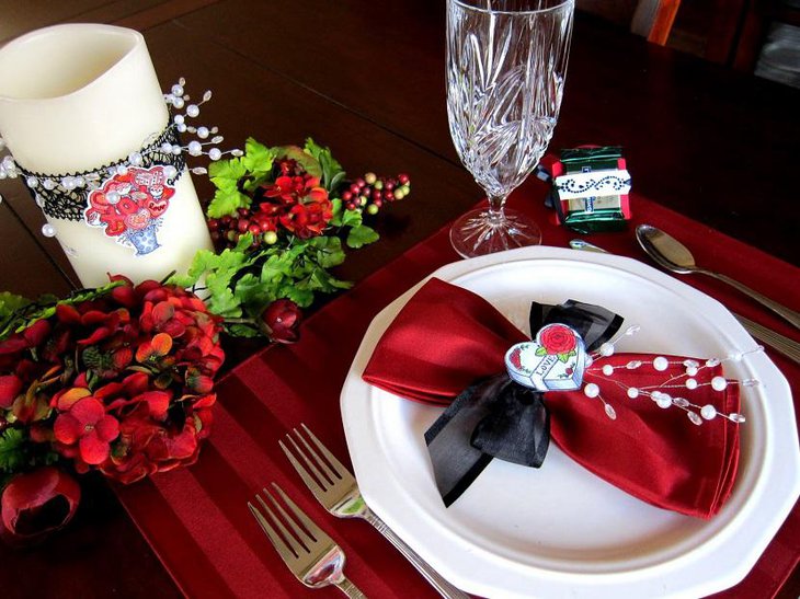 Beautiful Yet Simple Valentine Table Decoration