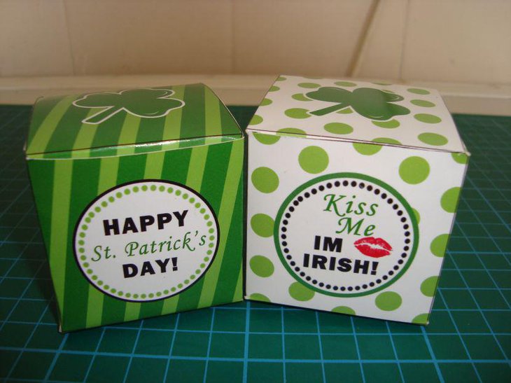Box party favor idea for St Patricks Day