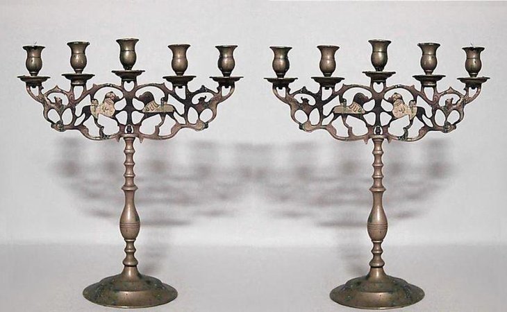 Bronze candelabra with Renaissance style