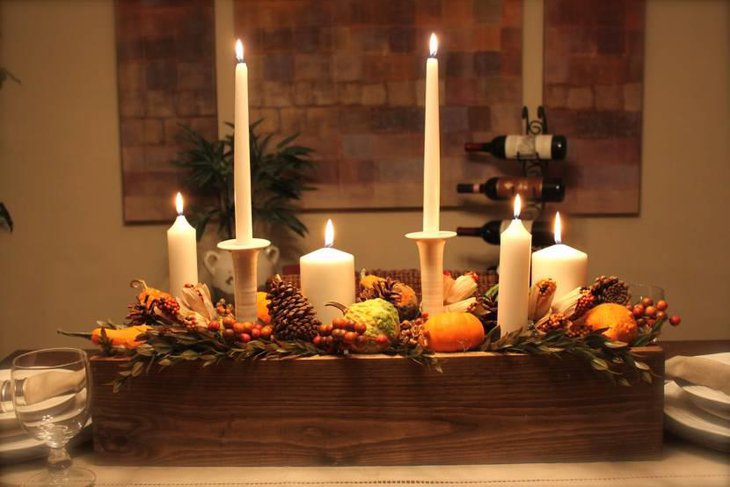 Candles as Inspirational Thanksgiving Centerpieces 1
