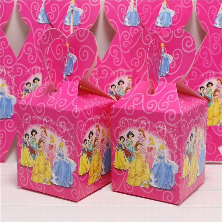 Candy Cake Box for Kids Disney Princess Theme Birthday Party
