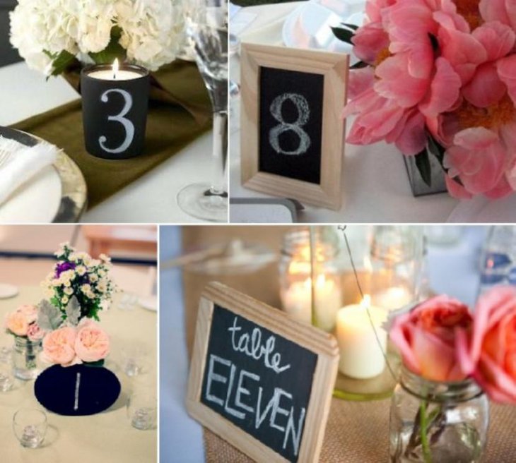 Chalkboard table numbers