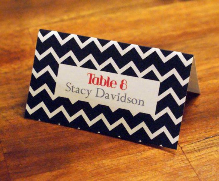 Chevron Place Cards