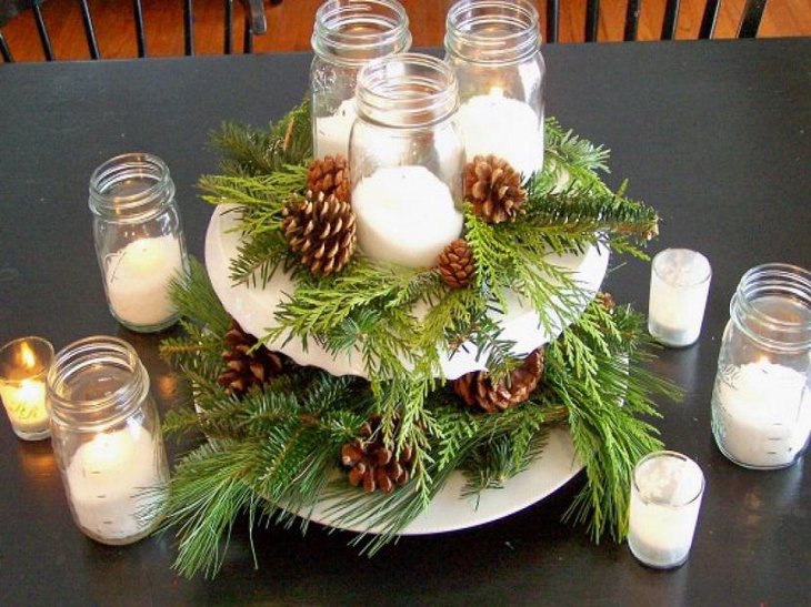 christmas centerpice mason jar 1