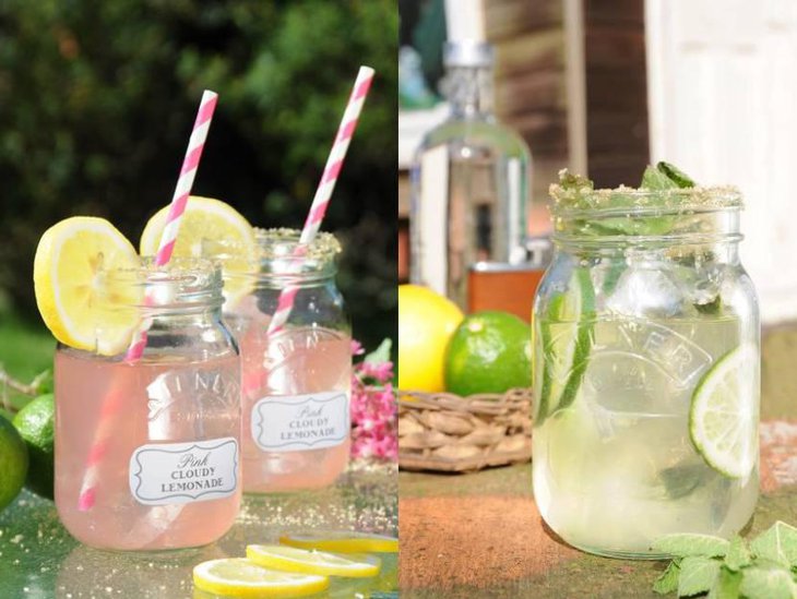 Cocktails Served in Mason Jars