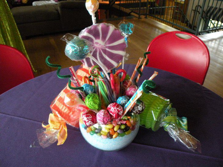 Colorful candy counter